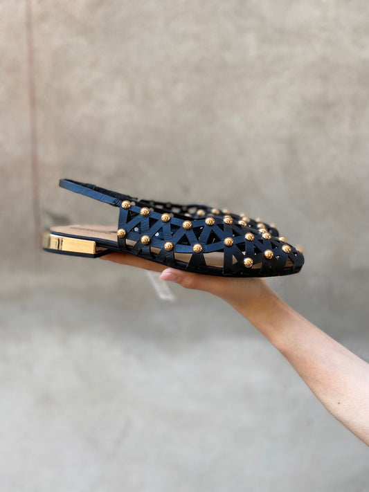 Ballerina Slingback Borchiata