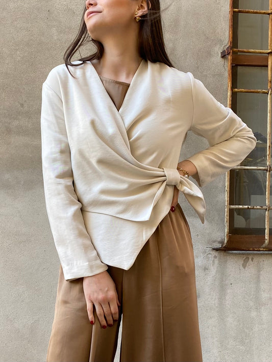 Giacca fluida drappeggiata