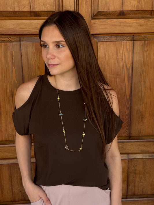 T-Shirt Spalle Cut Out