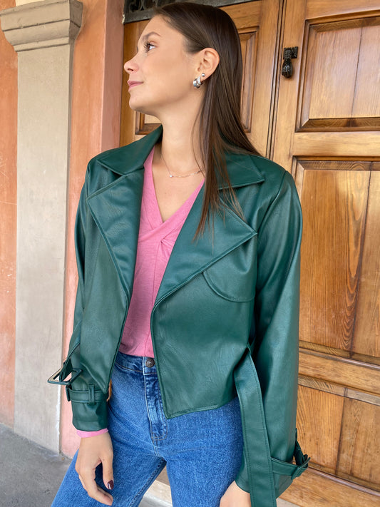 Giacca Cropped Verde