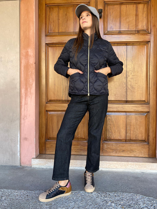 Piumino Onion Quilt manica lunga Nero