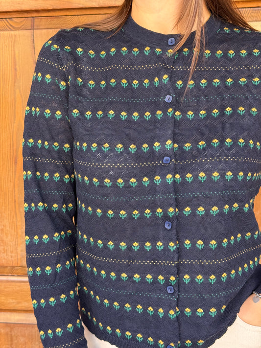 Cardigan Traforato Micro Fiorellini Compania Fantastica