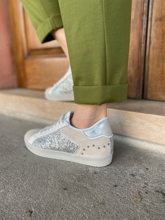 Sneaker Glitter Silver