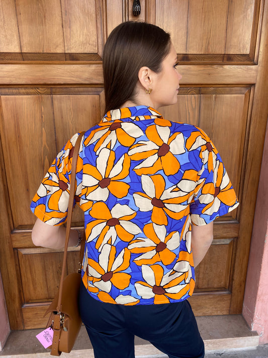 Camicia Maxi Fiori Compania Fantastica – 100% Cotone