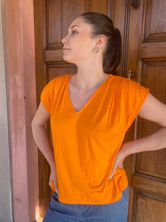 T-Shirt drappeggio Arancii