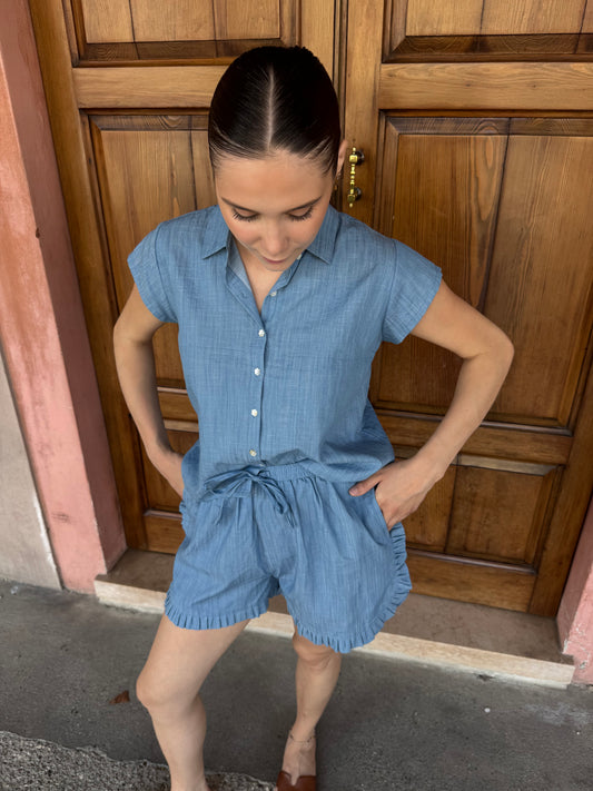 Camicetta Effetto Denim Cotone – Compania Fantastica