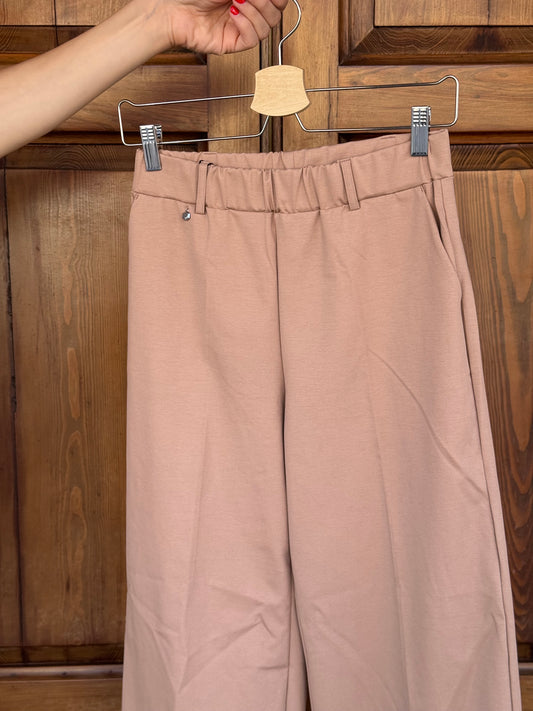 Pantalone a Palazzo Ragno – Compact Light Warm Taupe