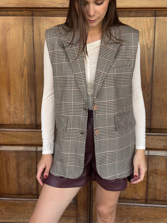 Gilet Lungo Principe di Galles