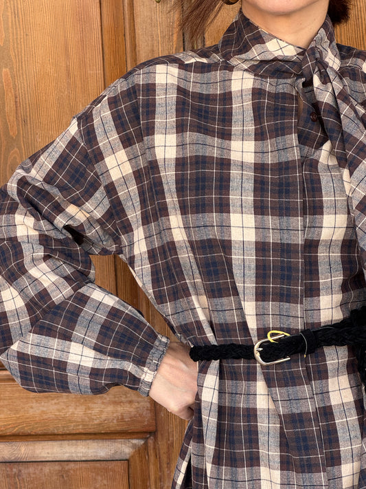 Maxi Camicia a Quadri Mini Abito