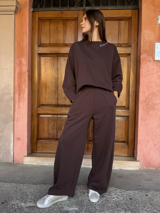 Pantalone a Ovetto in Cotone Garzato Lokita