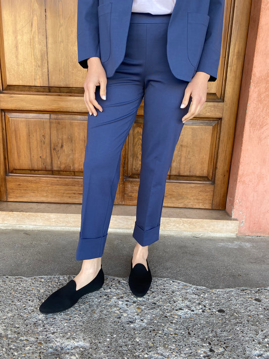 Pantalone slim dritto in Compact Light