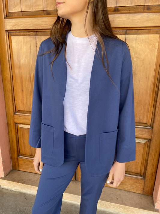Blazer senza revers in Compact Light