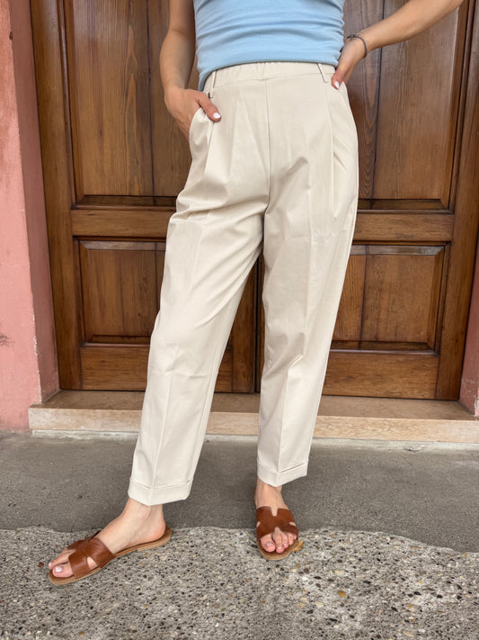 Pantalone Carrot Compact Light – Ragno Champignon