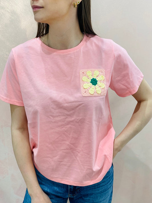 T-shirt Fiore Ricamato – Compania Fantastica