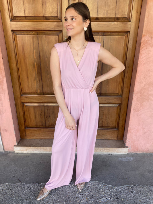Jumpsuit fluida scollo a V