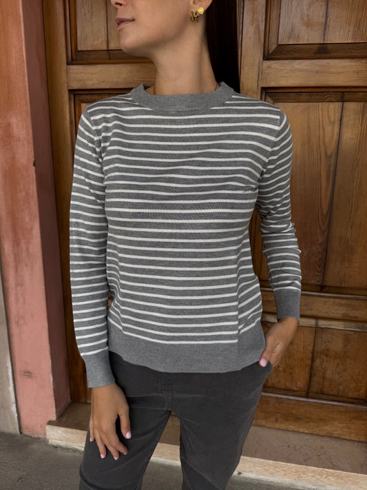 Maglia girocollo a righe pari Four Seasons - Fant. Righe