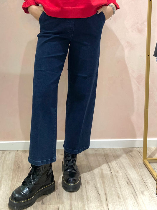 Jeans Cropped Wide Leg Ragno in Super Denim