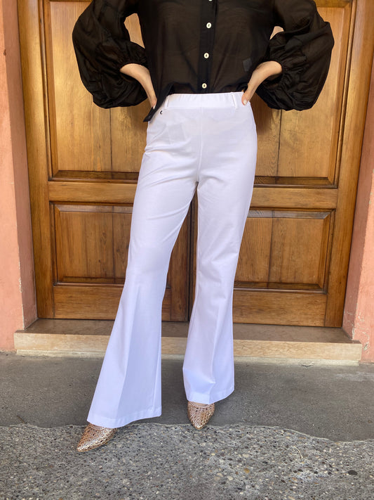 Pantalone Flare Compact Light Bianco – Ragno