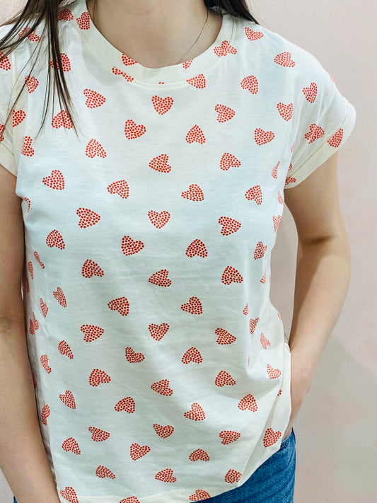 T-shirt, cuori
