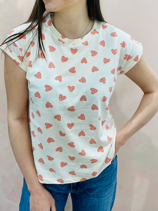T-shirt, cuori