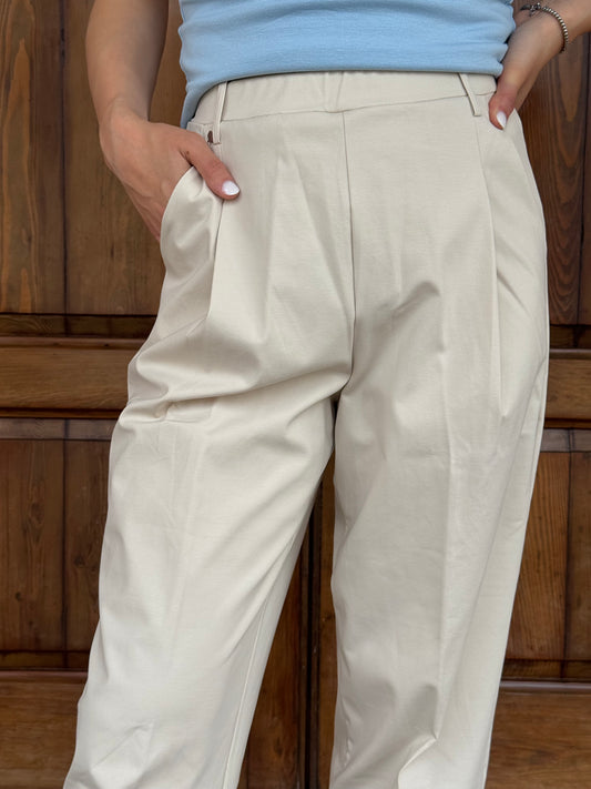 Pantalone Carrot Compact Light – Ragno Champignon