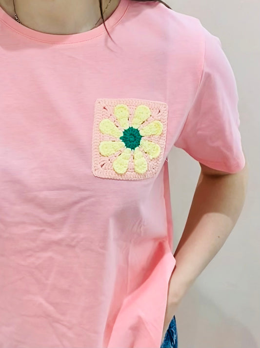 T-shirt Fiore Ricamato – Compania Fantastica