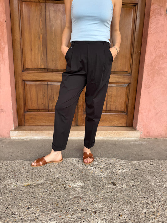 Pantalone Carrot Compact Light – Ragno Nero