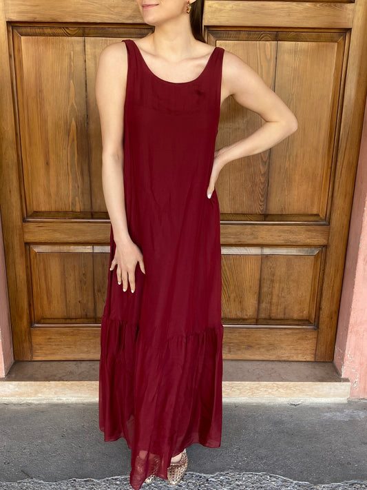 Abito Lungo Misto Seta – Lokita Milano