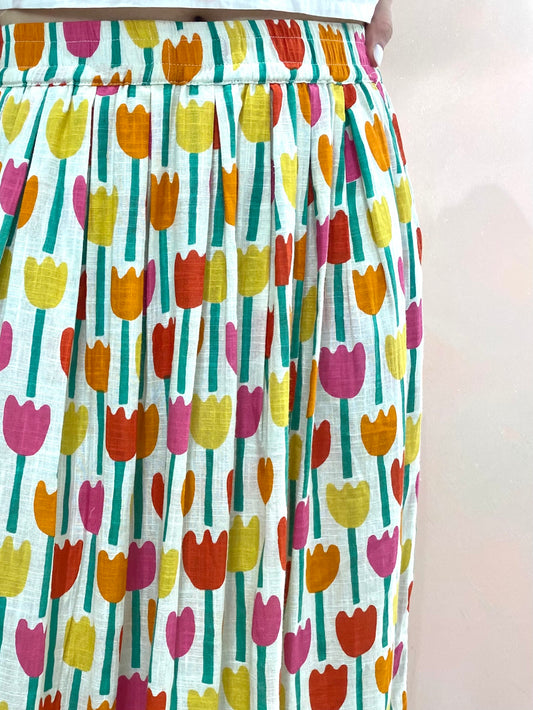 Gonna midi tulipani