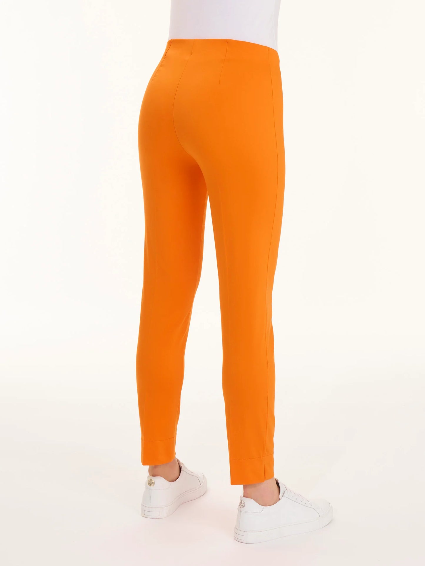 Pantalone a sigaretta in Satin Power - Persimmon Orange