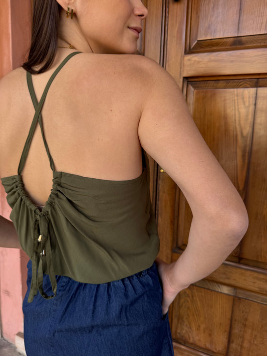 Top Lokita – Scollo Incrociato Dietro, Viscosa