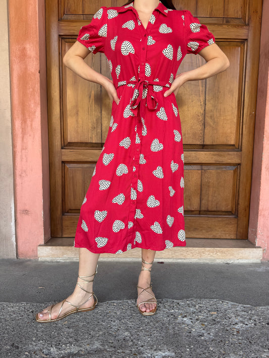 Abito Midi Cuori – Compania Fantastica