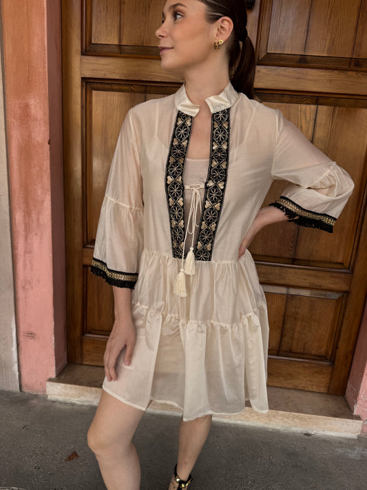 Kaftano Organza con Ricamo – Lokita