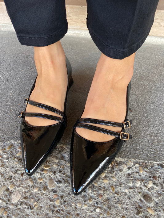Ballerina Vernice Doppio Cinturino – Gioseppo
