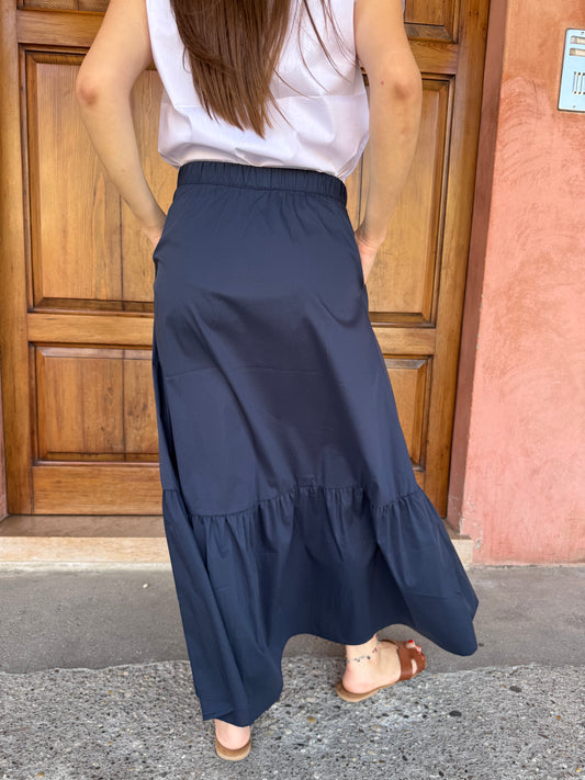 Gonna Lunga in Poplin di Cotone – Ragno Abbigliamento