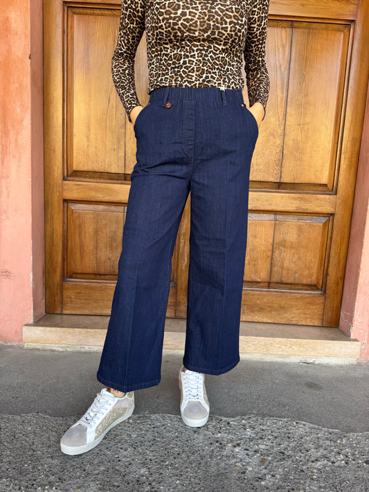 Jeans Cropped Wide Leg Vita Alta Extra Comfort 4 Stagioni – Ragno Abbigliamento