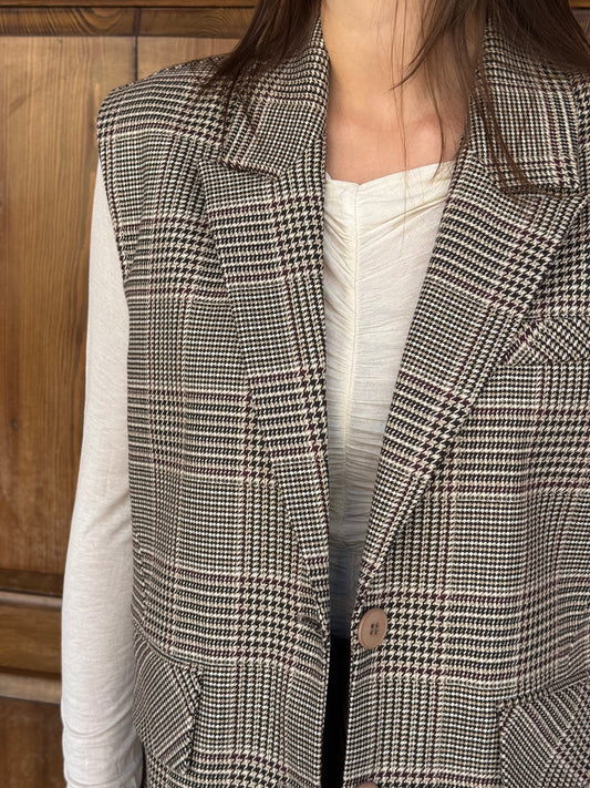 Gilet Lungo Principe di Galles