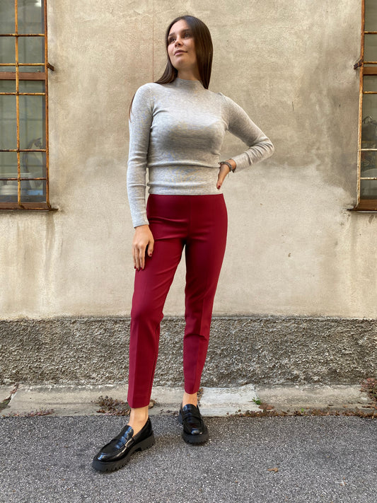 Pantalone a sigaretta con spacchetti in Compact - Vari colori