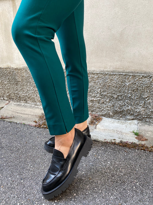 Pantalone a sigaretta con spacchetti in Compact - Vari colori