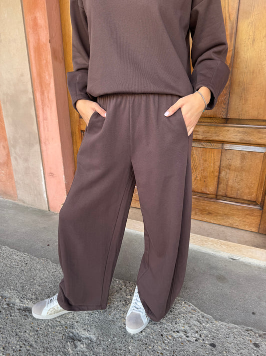 Pantalone a Ovetto in Cotone Garzato Lokita