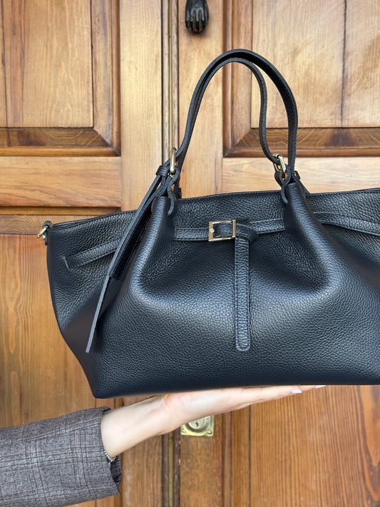 Borsa Tote Donna in Vera Pelle con Tracolla